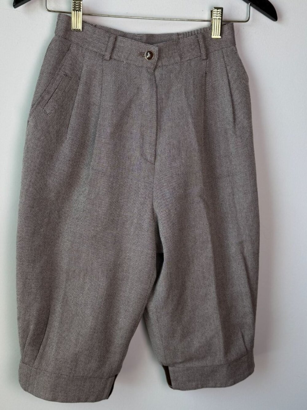 Wolsey Womens 100% Wool Vintage Golf Knickers Brown 25" Waist